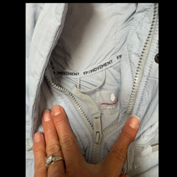 FREE PEOPLE FP MOVEMENT BILLIE BOXIE LAVENDER CINCHED PARKA HOOD OVERSIZE JACKET - Picture 9 of 12